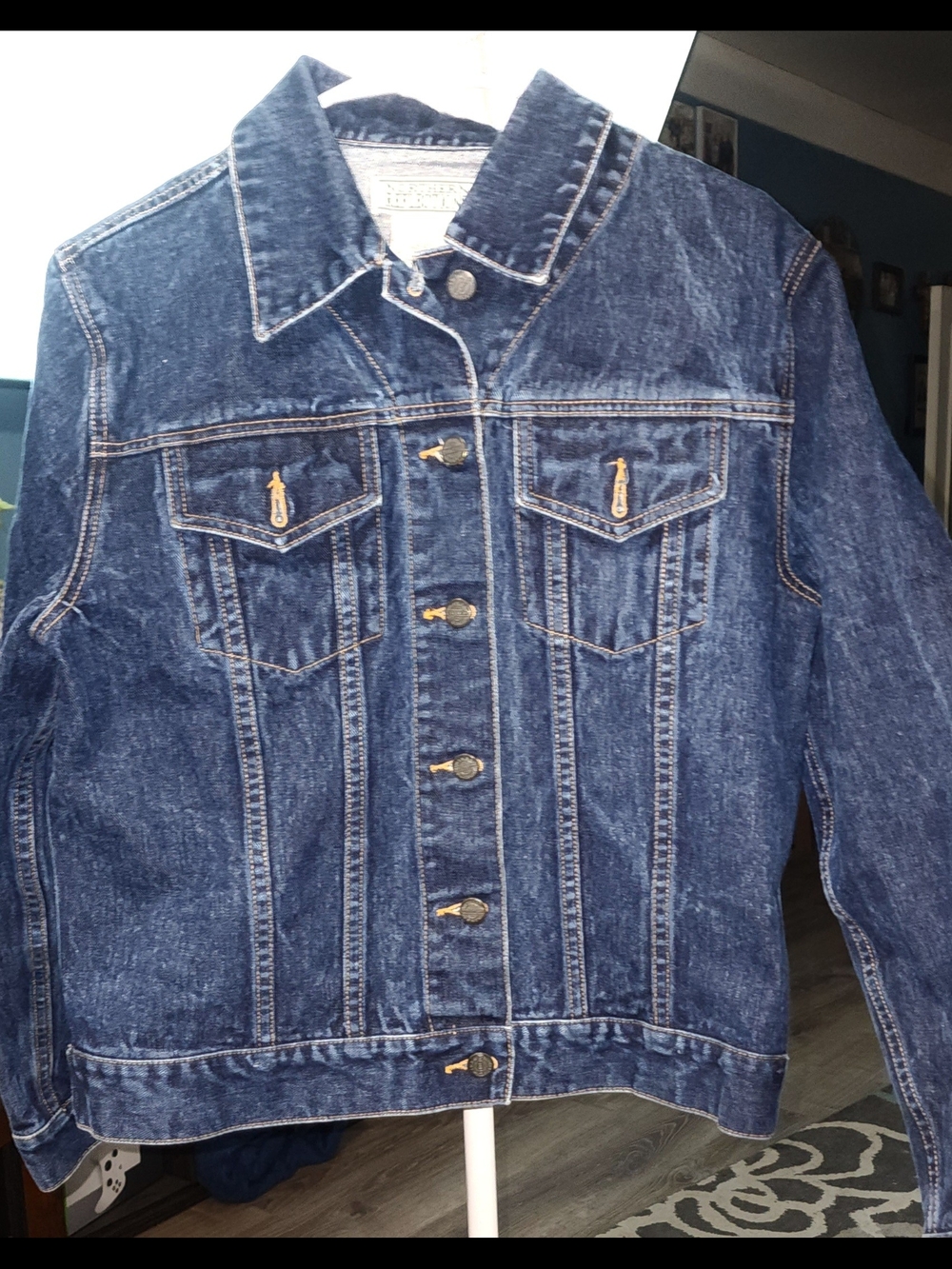 Northern Reflections Blue Denim Jean Jacket Sz Lrg